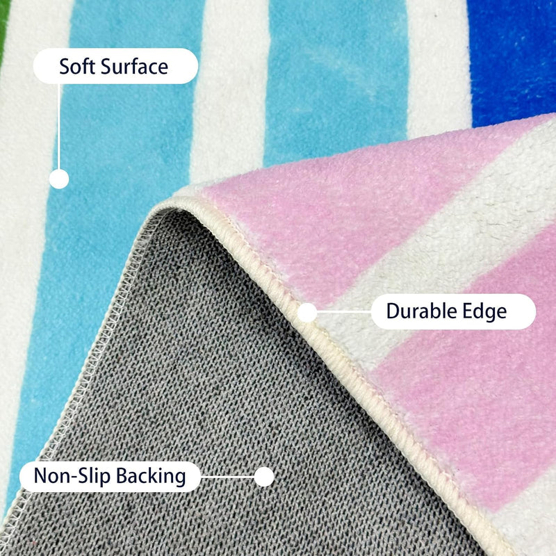 Area Rugs Striped Rainbow Pattern Rug Abstract