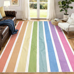 Area Rugs Striped Rainbow Pattern Rug Abstract