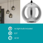 Ariscani Cluster Pendant Lamp 3 Shades Dining Room