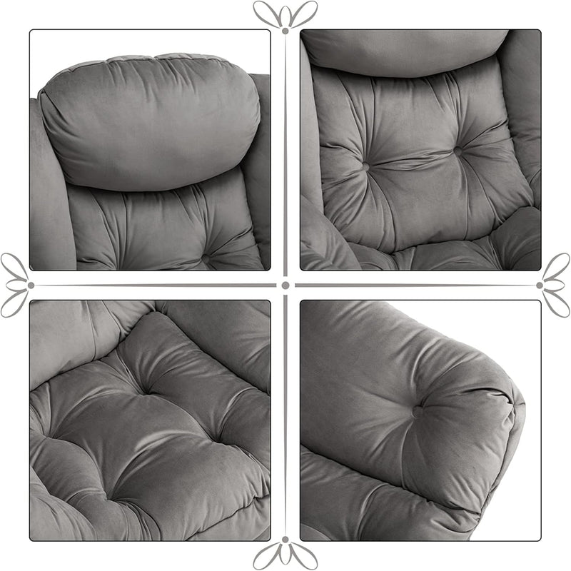 Armchair with Footstool Comfy Chairs Living Room Reading