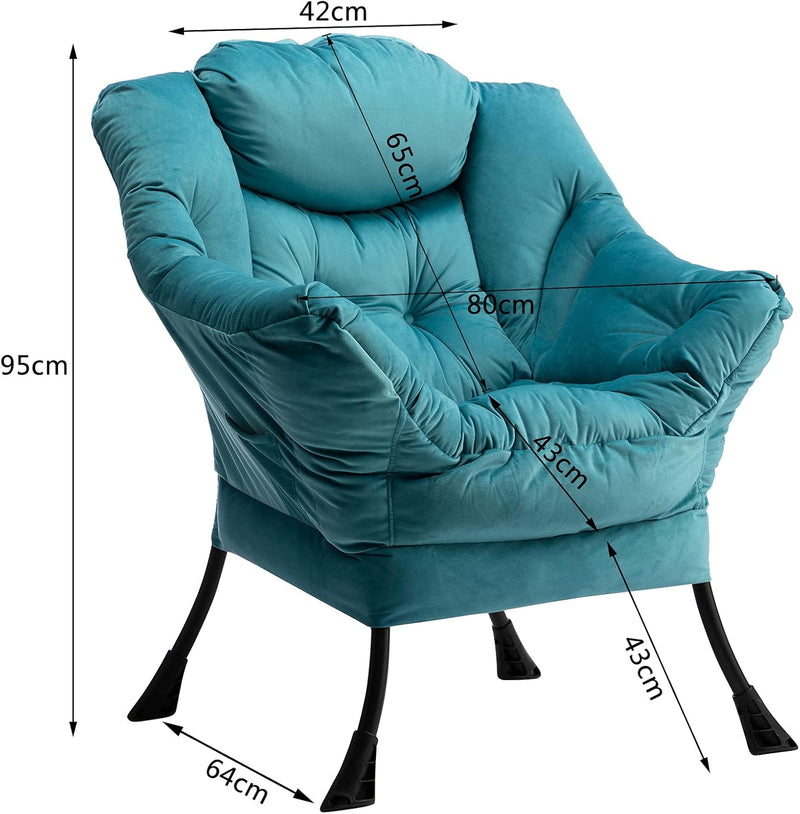 Armchair with Footstool Comfy Chairs Living Room Reading