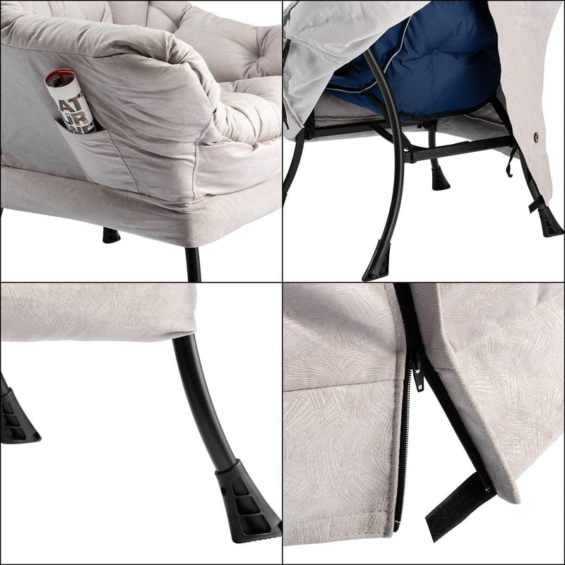 Armchair with Footstool Comfy Chairs Living Room Reading