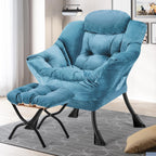Armchair with Ottoman Comfy Upholstered Lounge Reading Chair