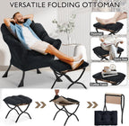 Armchair Living Room Comfy Reading Chair with Footstool