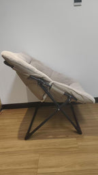 Armchair Saucer Chair Comfy Faux-Fur Reading for Bedroom