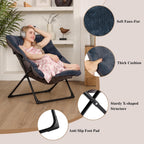 Armchair Saucer Chair Comfy Faux-Fur Reading for Bedroom