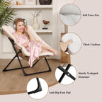 Armchair Saucer Chair Comfy Faux-Fur Reading for Bedroom