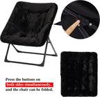 Armchair Saucer Chair Comfy Faux-Fur Reading for Bedroom