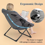Armchair Saucer Chair Comfy Faux-Fur Reading for Bedroom