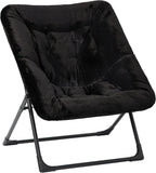 Armchair Saucer Chair Comfy Faux-Fur Reading for Bedroom