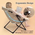 Armchair Saucer Chair Comfy Faux-Fur Reading for Bedroom