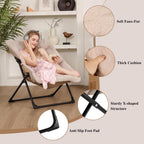 Armchair Saucer Chair Comfy Faux-Fur Reading for Bedroom