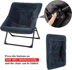 Armchair Saucer Chair Comfy Faux-Fur Reading for Bedroom