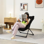 Armchair Saucer Chair Comfy Faux-Fur Reading for Bedroom