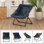 Armchair Saucer Chair Comfy Faux-Fur Reading for Bedroom