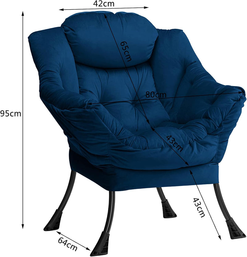 Armchair with Footstool Comfy Chairs Living Room Reading