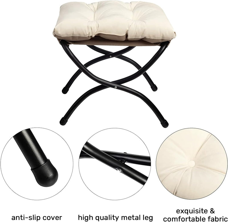 Armchair with Footstool Comfy Chairs Living Room Reading