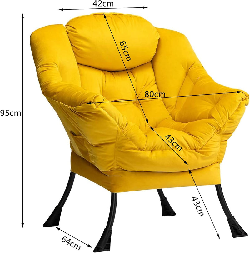Armchair with Footstool Comfy Chairs Living Room Reading