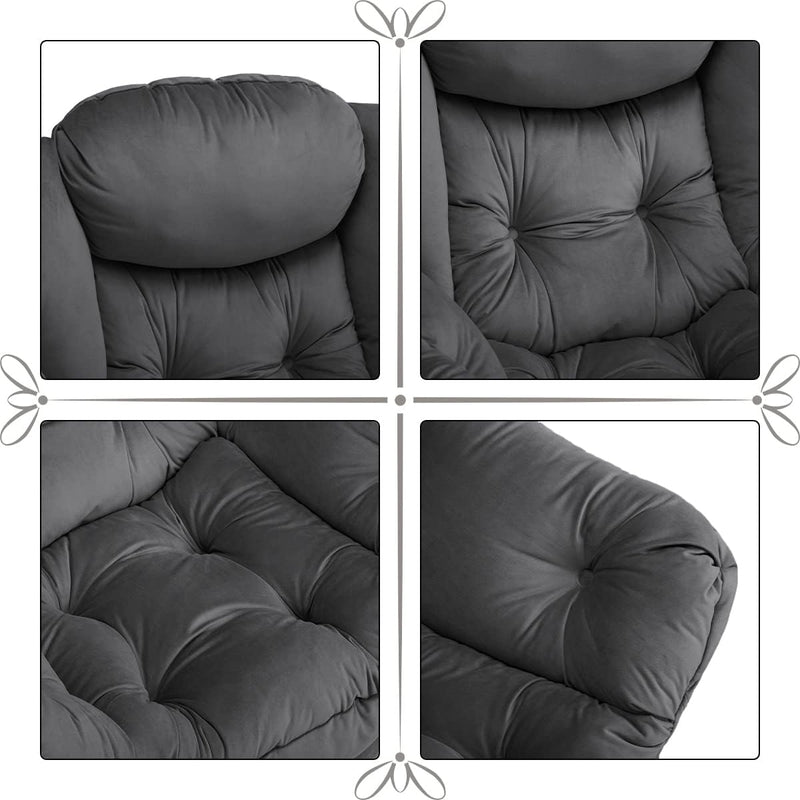 Armchair with Footstool Comfy Chairs Living Room Reading