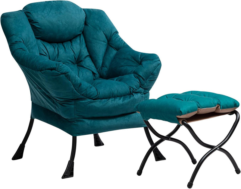 Armchair with Footstool Comfy Chairs Living Room Reading