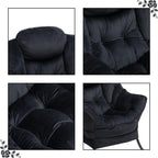 Armchair with Footstool Comfy Chairs Living Room Reading