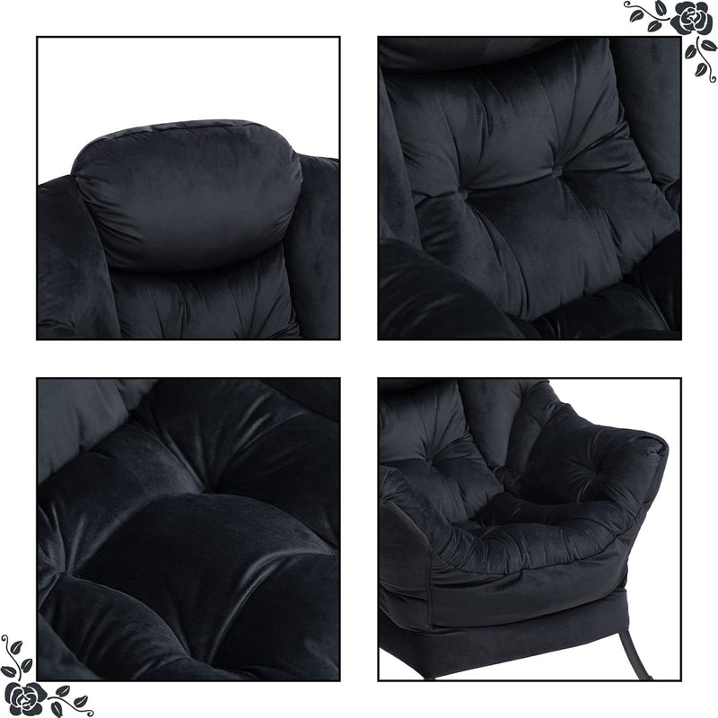 Armchair with Footstool Comfy Chairs Living Room Reading