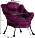 Armchair with Footstool Comfy Chairs Living Room Reading