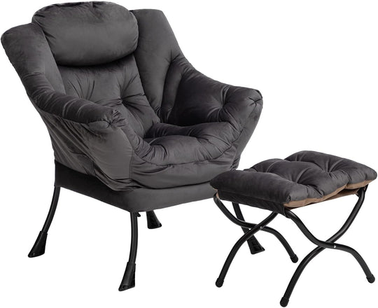 Armchair with Footstool Comfy Chairs Living Room Reading