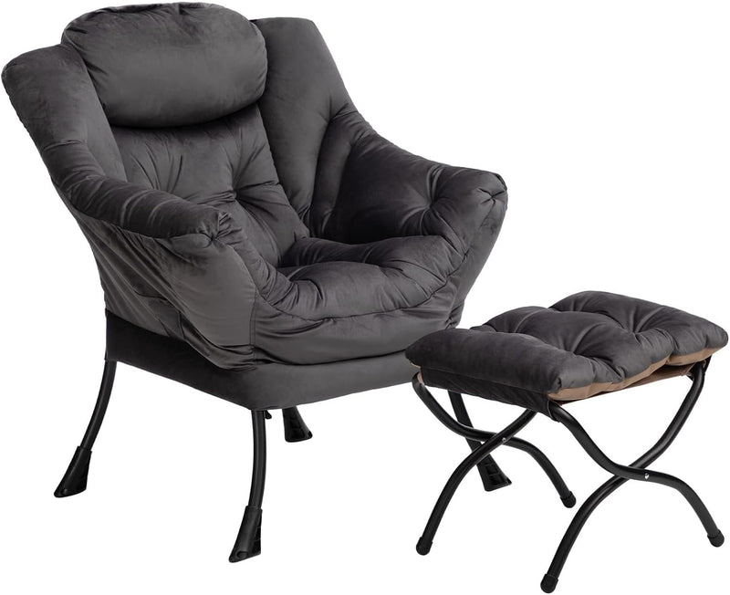 Armchair with Footstool Comfy Chairs Living Room Reading