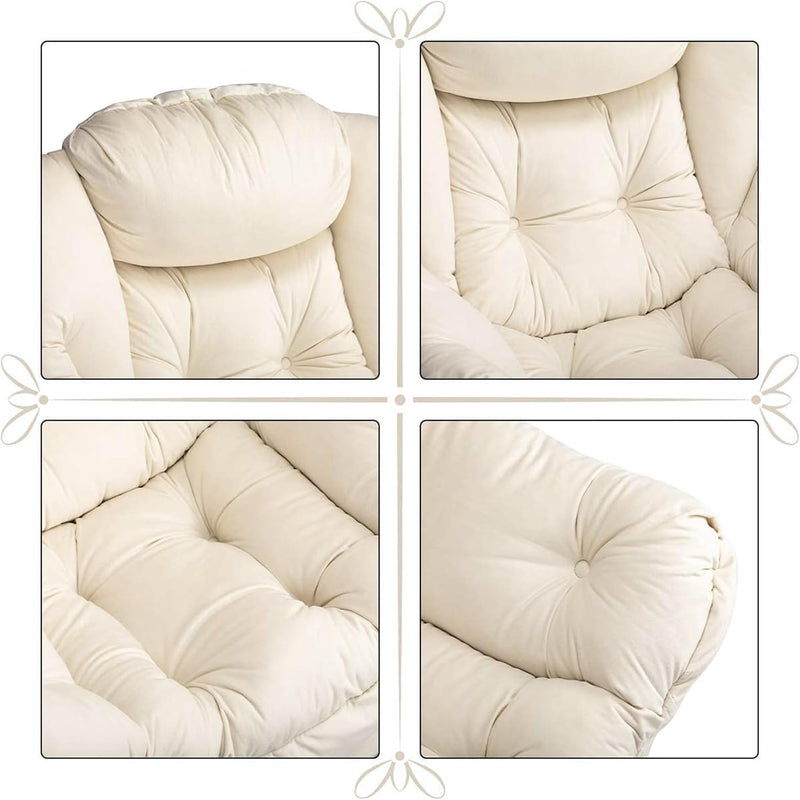 Armchair with Footstool Comfy Chairs Living Room Reading