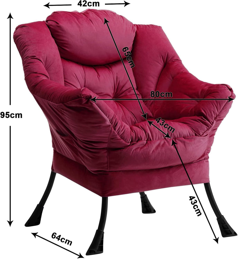 Armchair with Footstool Comfy Chairs Living Room Reading