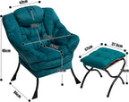 Armchair with Footstool Comfy Chairs Living Room Reading