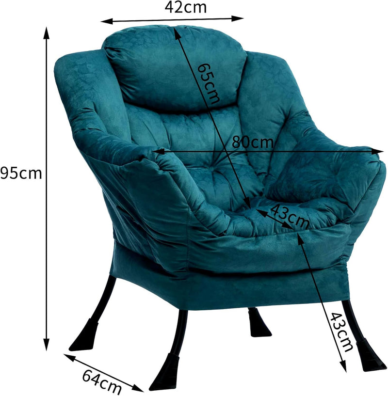 Armchair with Footstool Comfy Chairs Living Room Reading