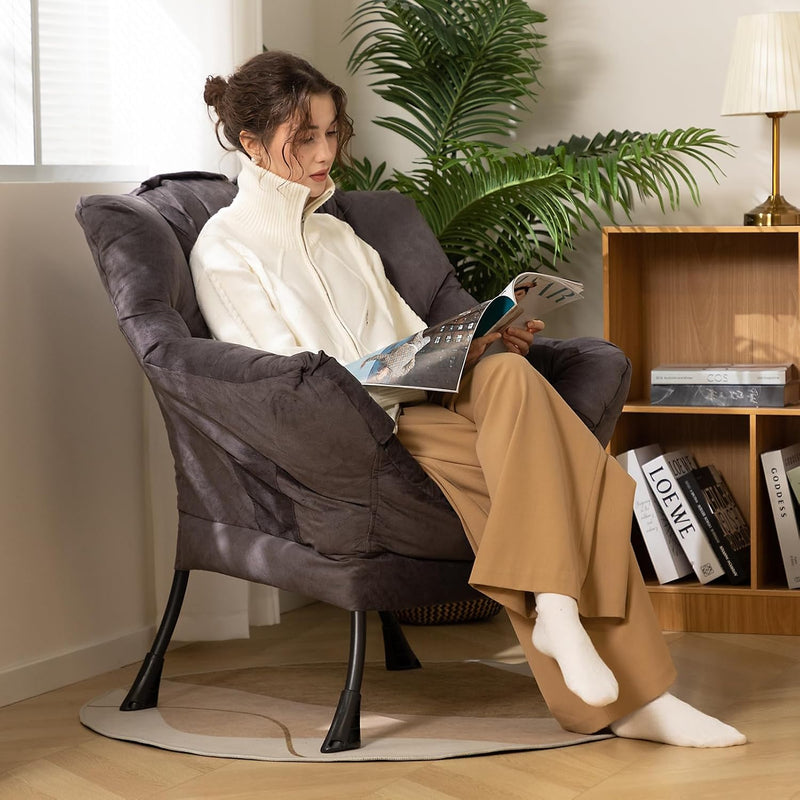 Armchair with Footstool Comfy Chairs Living Room Reading