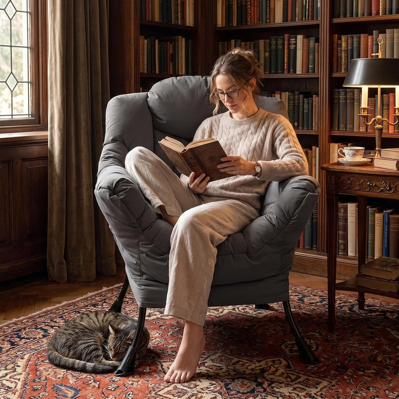 Armchair with Footstool Comfy Chairs Living Room Reading