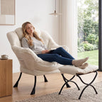 Armchair with Footstool Comfy Chairs Living Room Reading