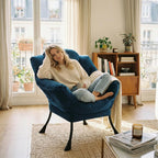 Armchair with Footstool Comfy Chairs Living Room Reading