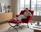Armchair with Footstool Comfy Chairs Living Room Reading
