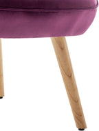 Armchair with Footstool Comfy Velvet Living Room Reading