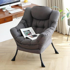 Armchair with Ottoman Comfy Upholstered Lounge Reading Chair