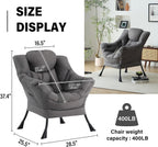 Armchair with Ottoman Comfy Upholstered Lounge Reading Chair