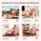 Armchair with Ottoman Comfy Upholstered Lounge Reading Chair