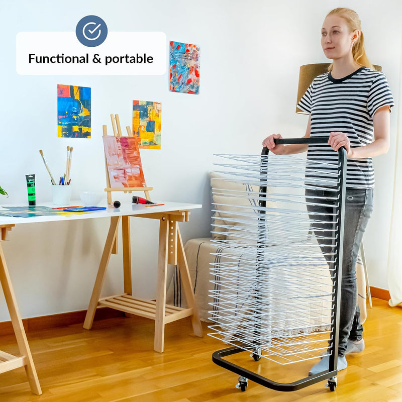 Art Drying Rack for Classroom Functional Mobile Paint