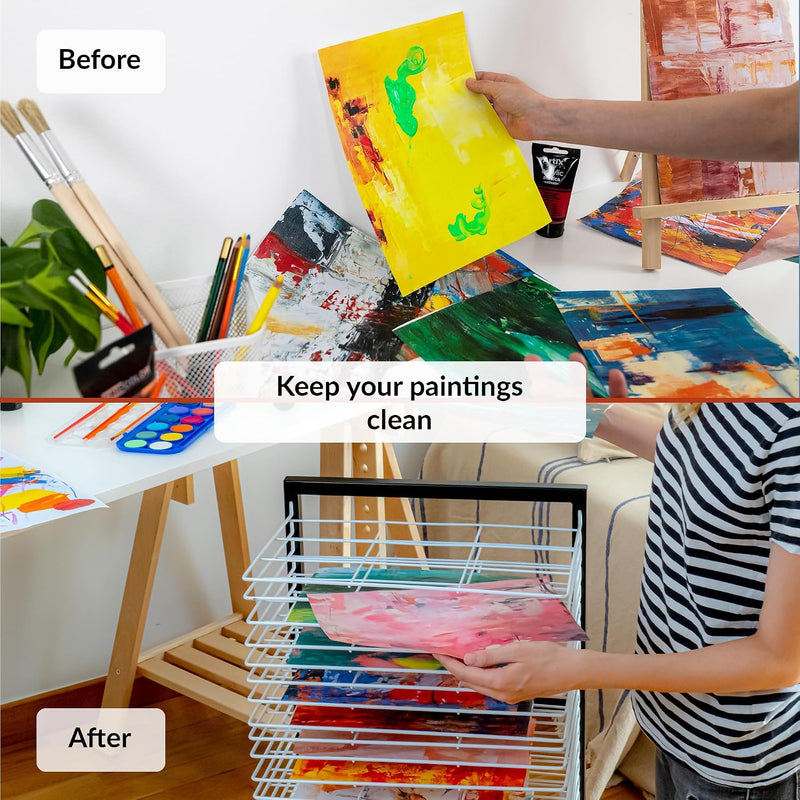Art Drying Rack for Classroom Functional Mobile Paint