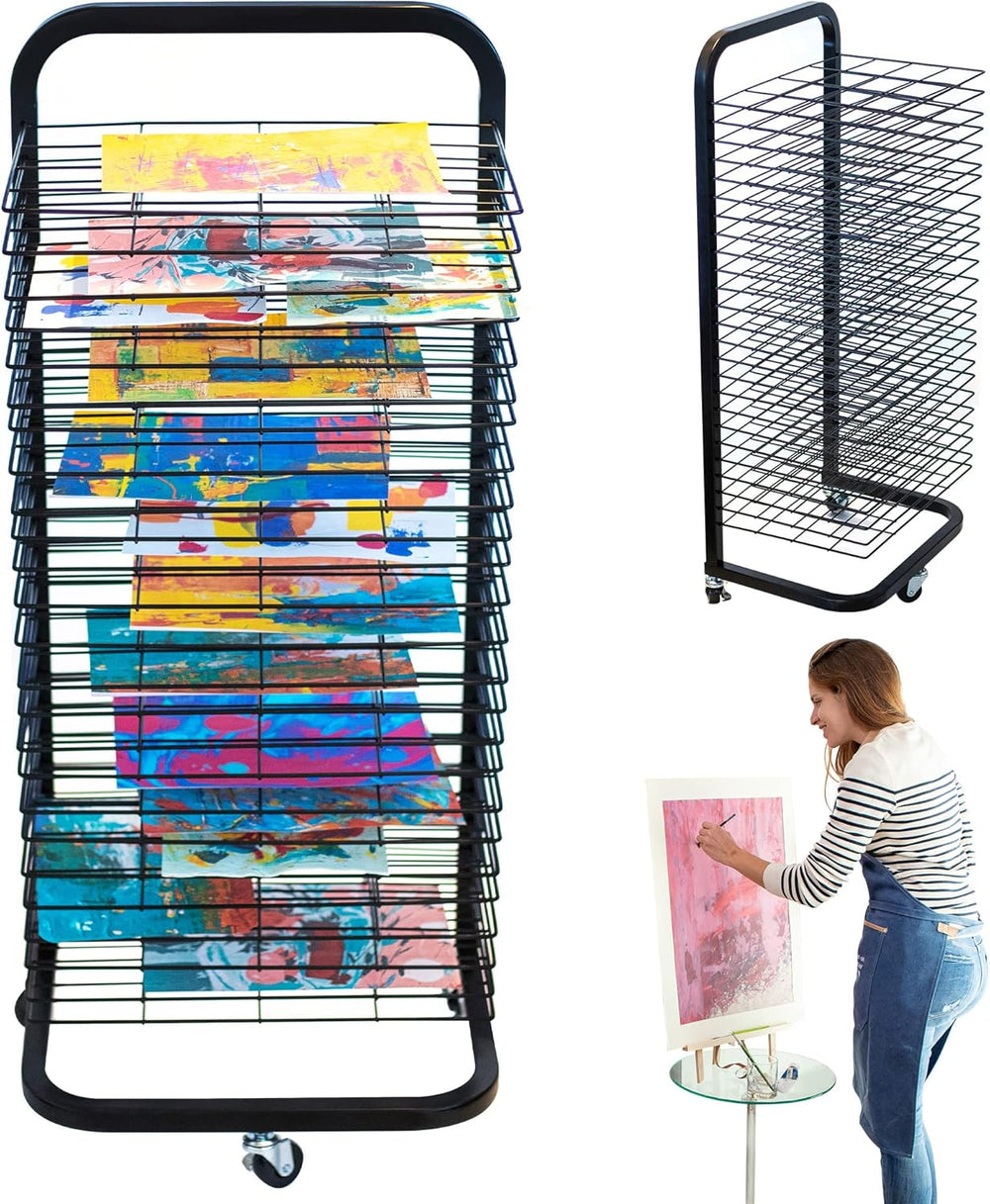 Art Drying Rack for Classroom Functional Mobile Paint