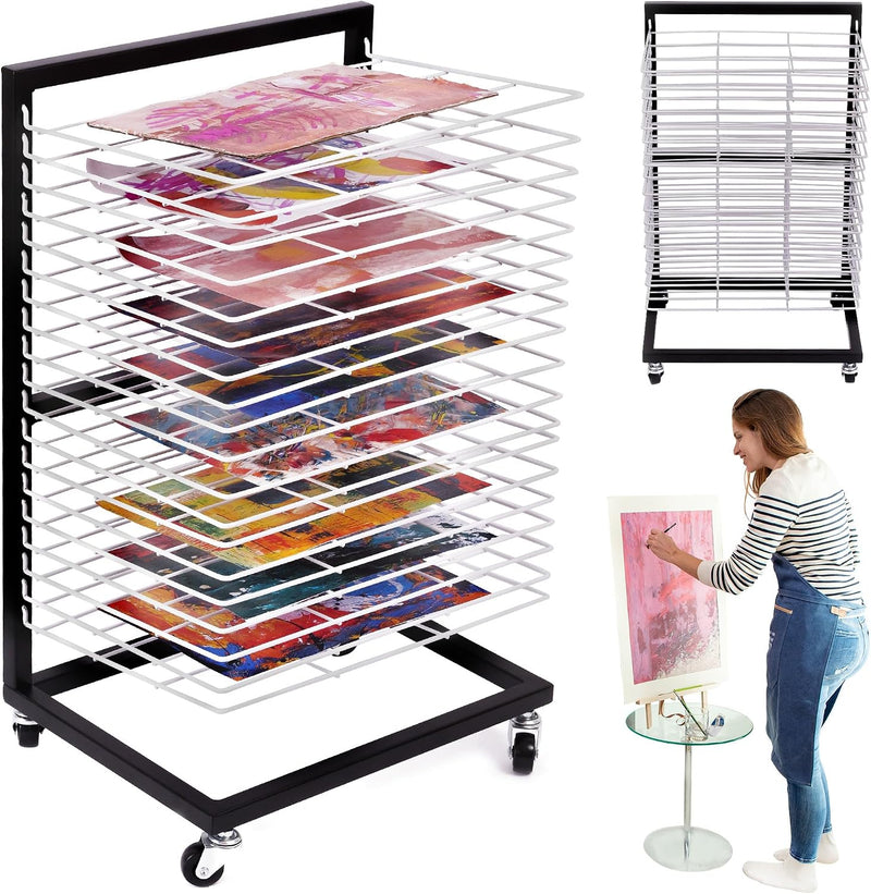 Art Drying Rack for Classroom Functional Mobile Paint