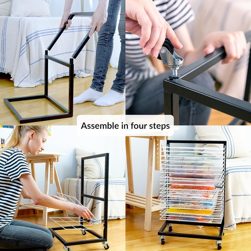 Art Drying Rack for Classroom Functional Mobile Paint