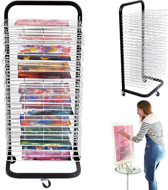 Art Drying Rack for Classroom Functional Mobile Paint
