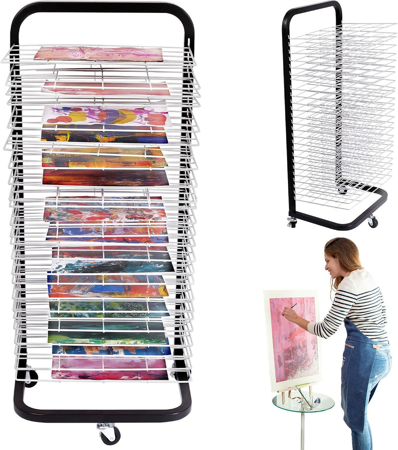 Art Drying Rack for Classroom Functional Mobile Paint