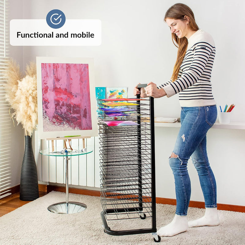 Art Drying Rack for Classroom Functional Mobile Paint
